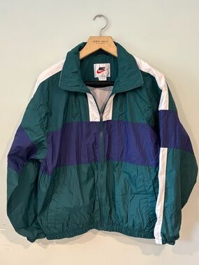 1990s Nike colorblock full-zip windbreaker jacket